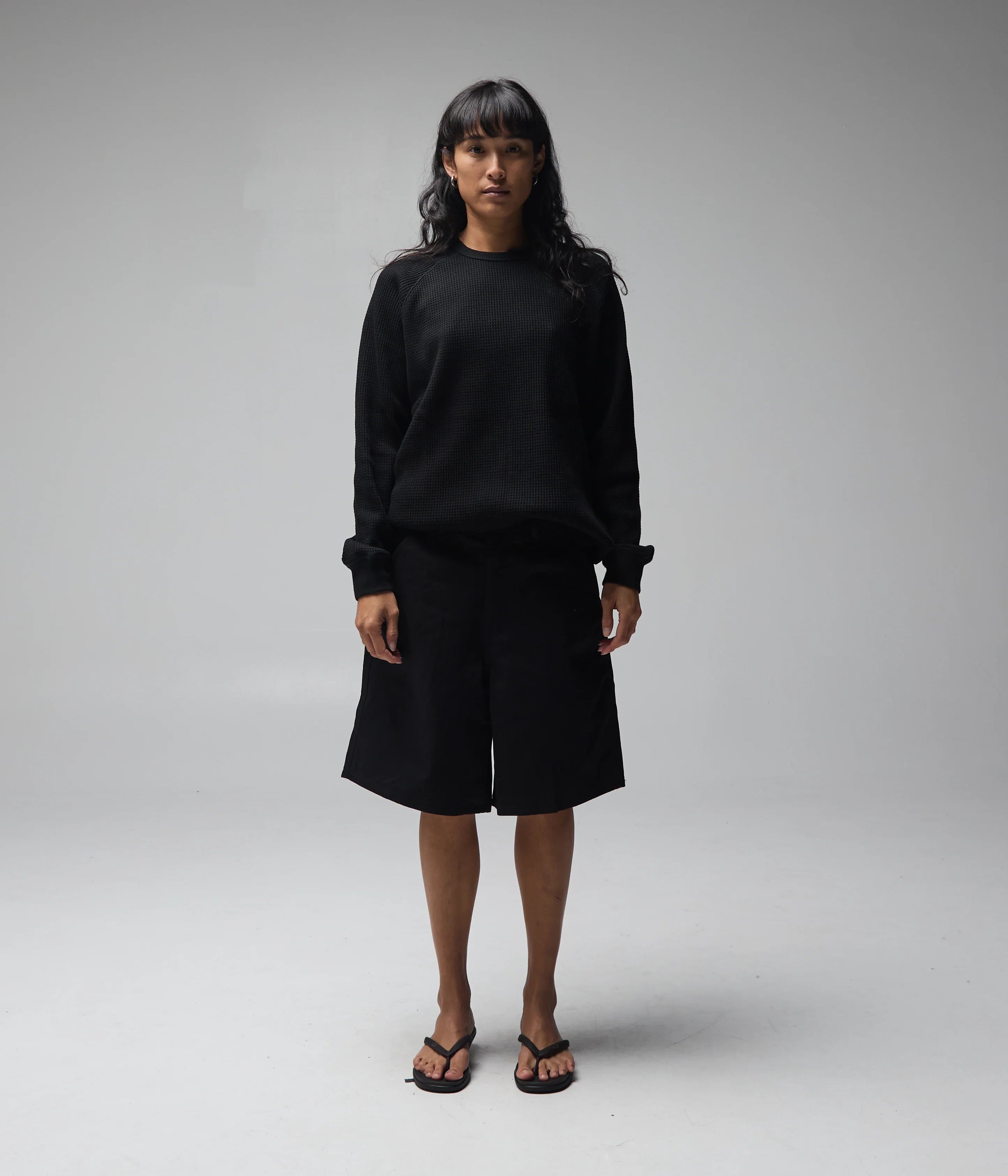 Former AG Raglan Waffle Crew Black