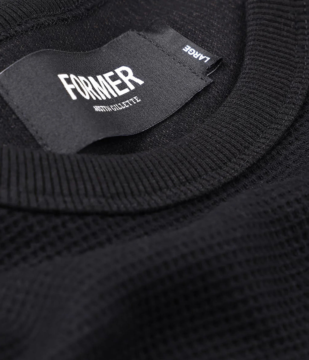 Former AG Raglan Waffle Crew Black