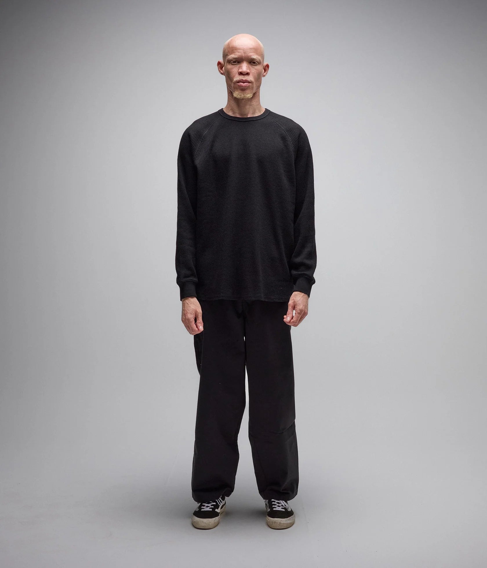 Former AG Raglan Waffle - Black