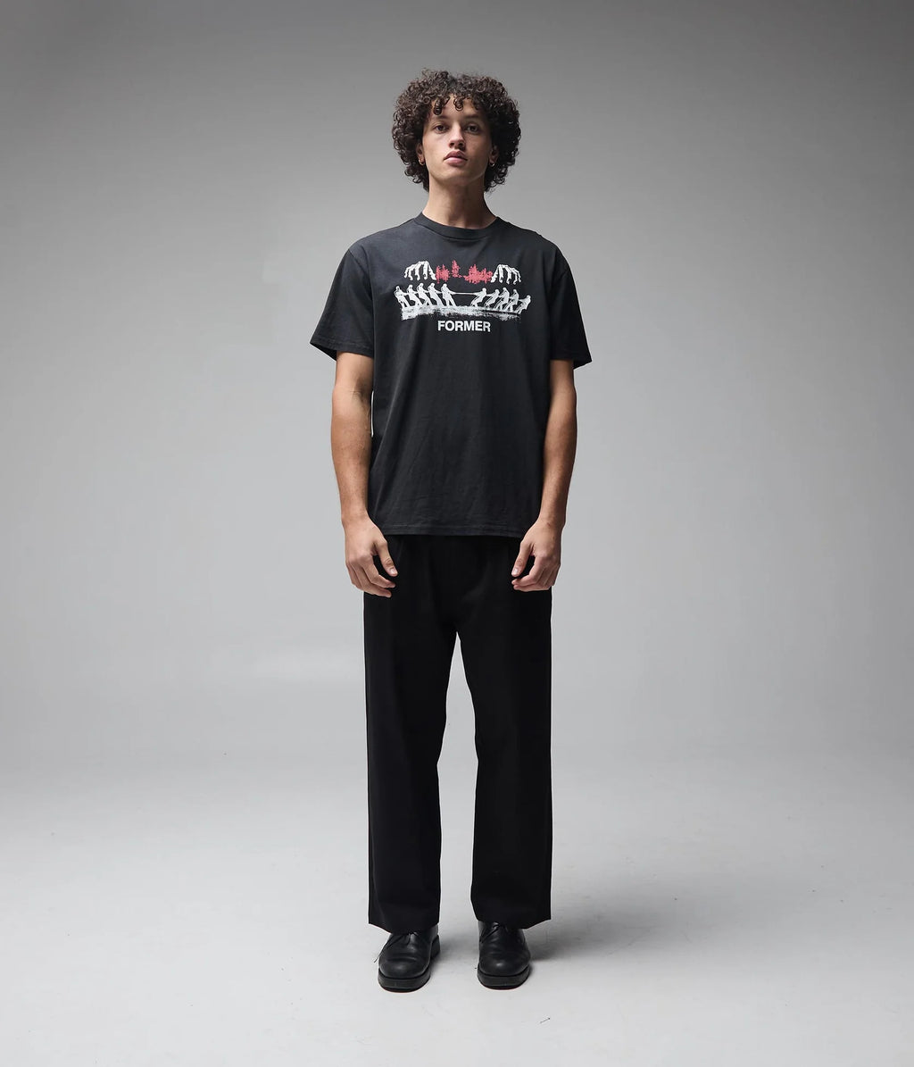 FORMER ENGINEERED T-SHIRT // WASHED BLACK