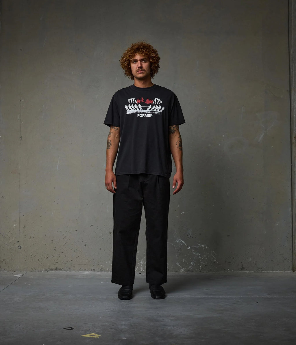 FORMER ENGINEERED T-SHIRT // WASHED BLACK