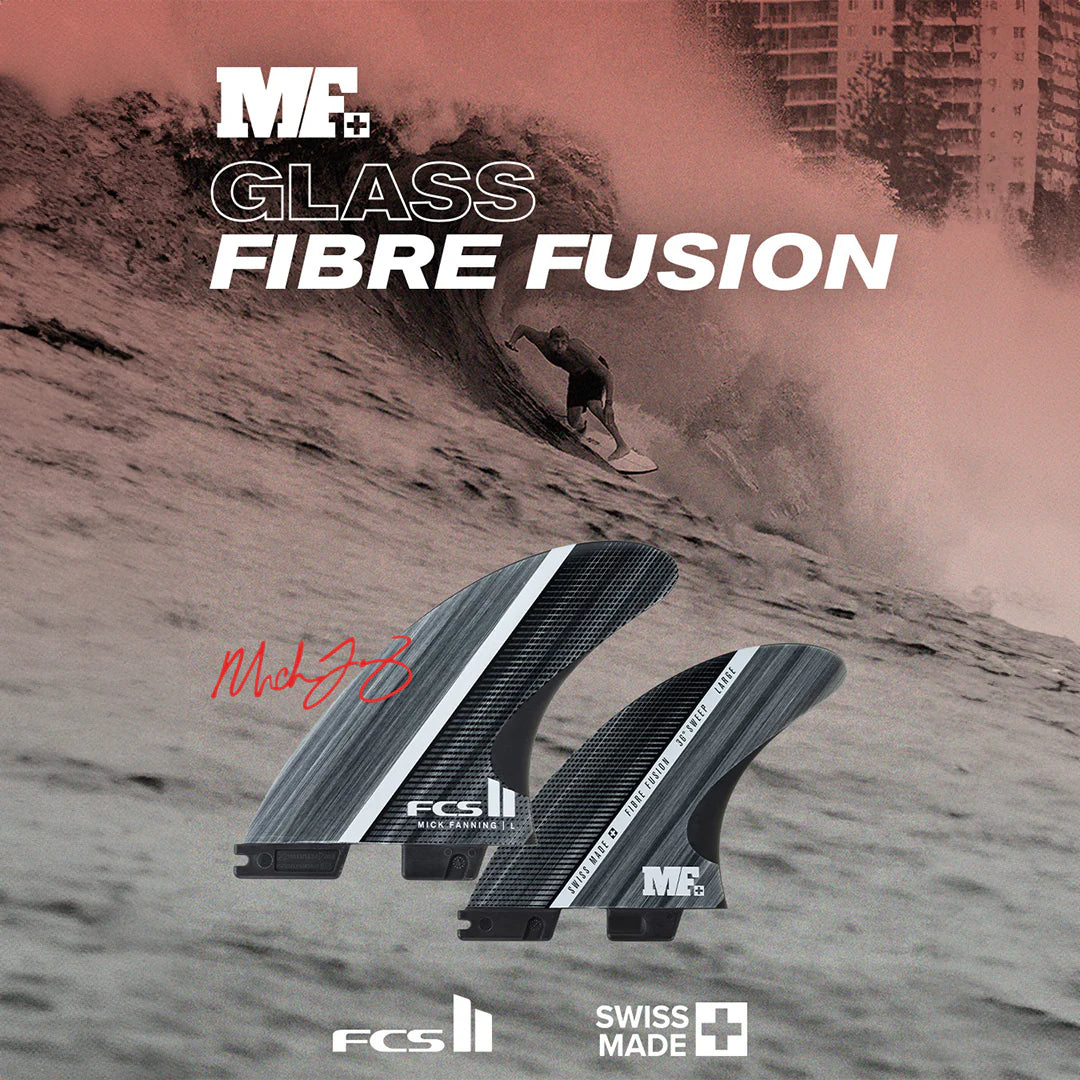 FCS II MF Glass Fibre Fusion Smoke/White Medium Tri Retail Fins