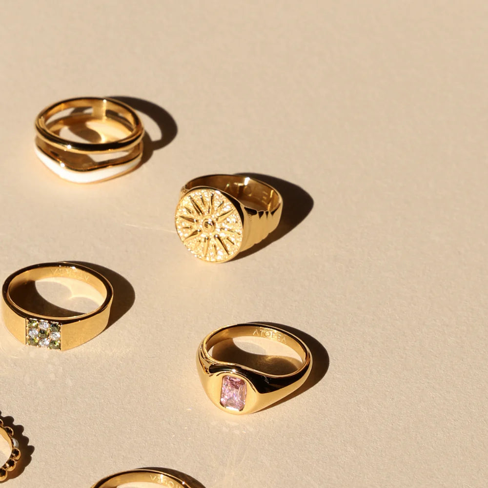 Atolea Golden Sun Ring