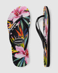 Girls Slim Floral Palm Black/Black