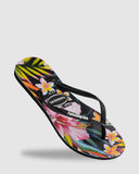 Girls Slim Floral Palm Black/Black