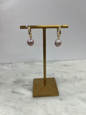 Othelia Earrings - Pink Pearl
