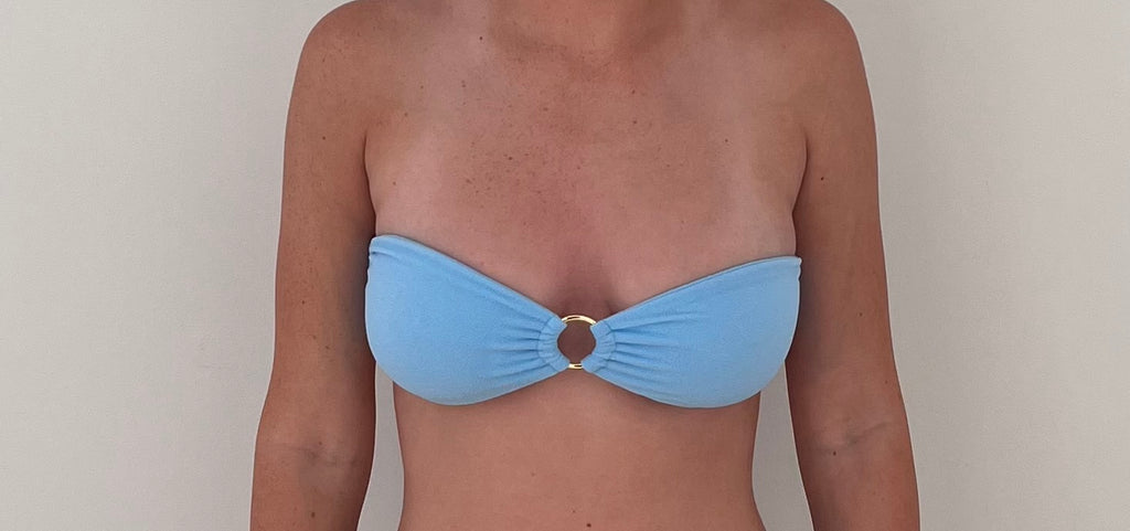 Tsunami Swim One Mile Bandeau Top Blue