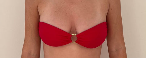 One Mile Bandeau Top Red