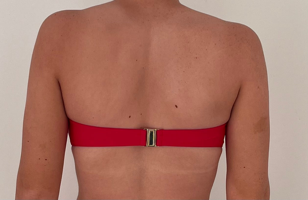 Tsunami Swim One Mile Bandeau Top Red