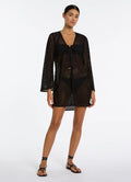 Jets Stretch Lace Kaftan - Black