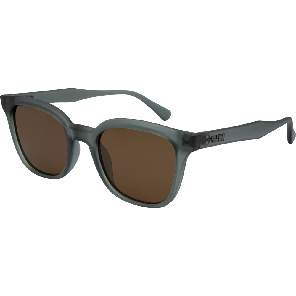 Sin Eyewear Jett Sunglasses Frosted Green Brown