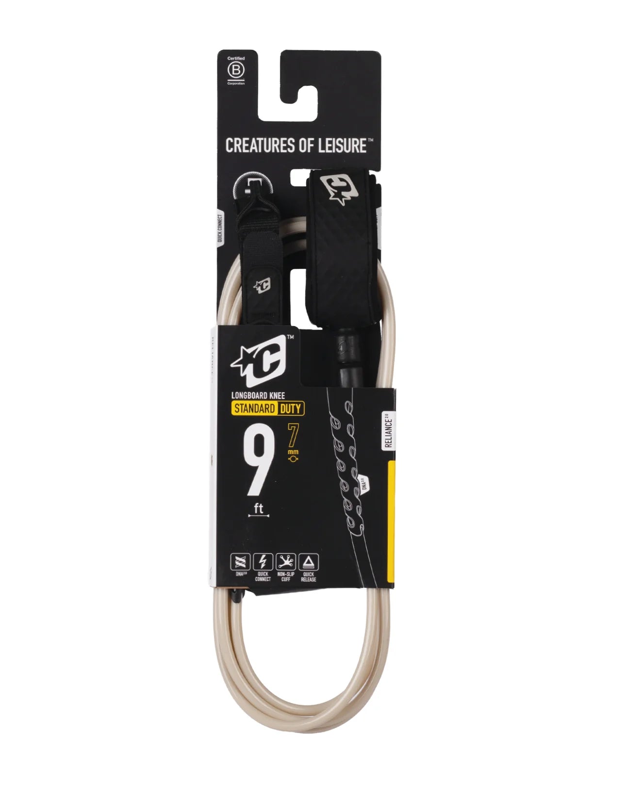Creatures RELIANCE 2.0 | Longboard Standard Duty Knee | 9ft Leash