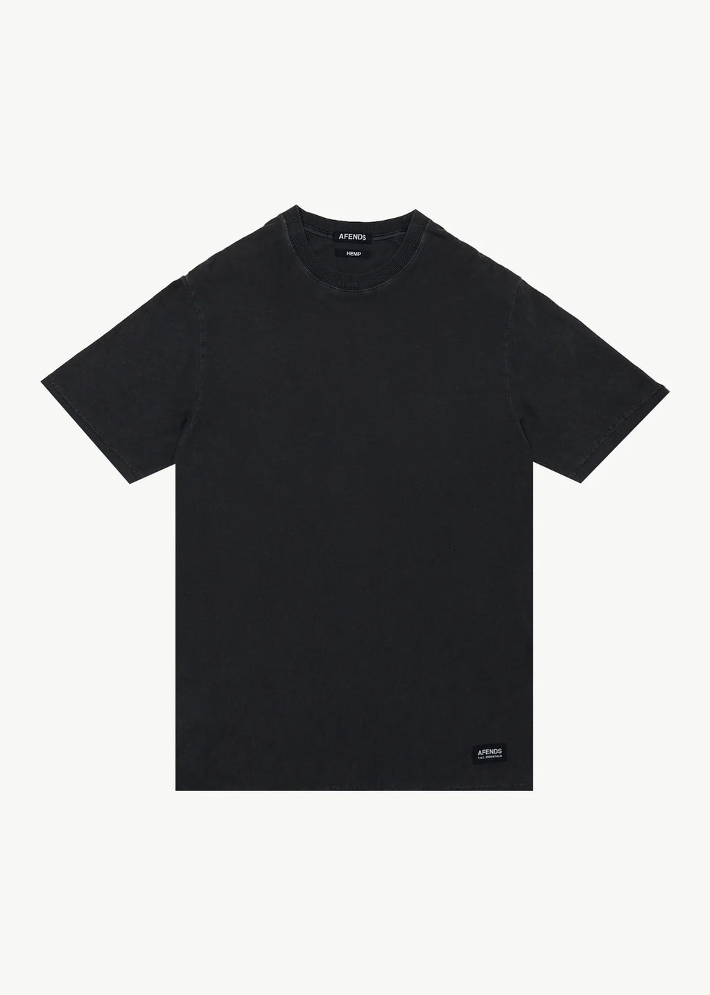 Afends Classic Hemp Retro Fit Tee Stone Black
