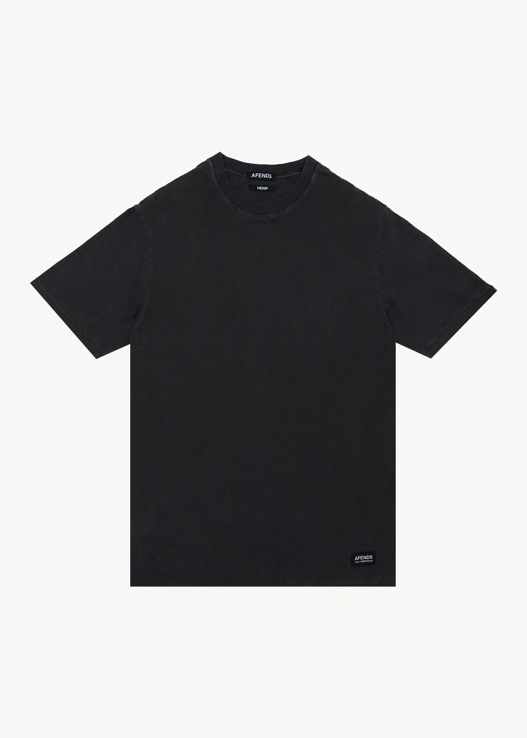 Afends Classic Hemp Retro Fit Tee Stone Black