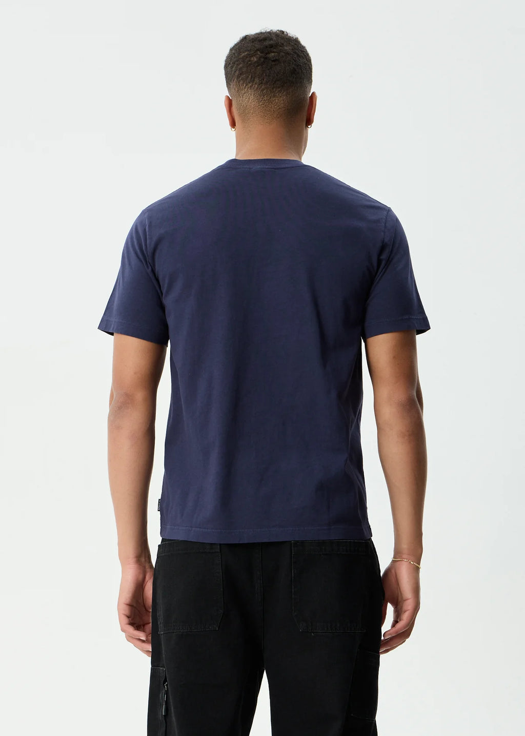 Afends Vinyl Recycled Retro Fit Tee - Washed Deep Sea
