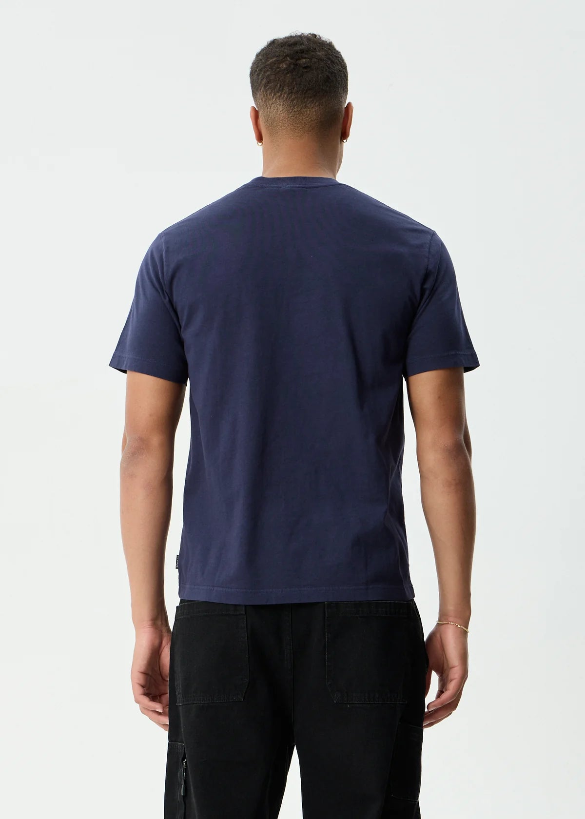 Afends Vinyl Recycled Retro Fit Tee - Washed Deep Sea