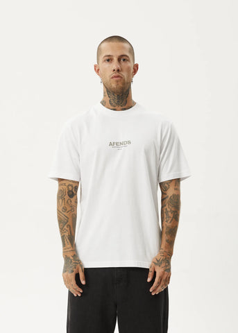 Afends Vinyl Recycled Retro Fit Tee White