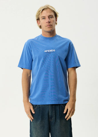 Afends Vinyl Recycled Retro Fit Tee - Washed Marina