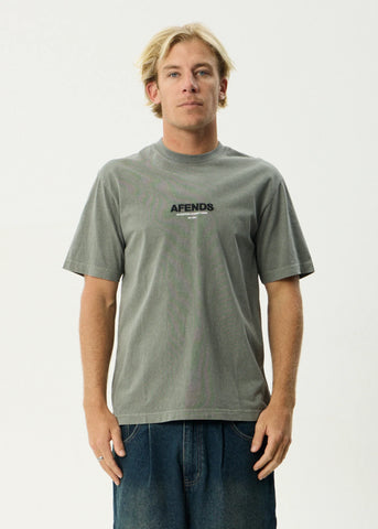 Afends Vinyl Recycled Retro Fit Tee - Washed Sycamore