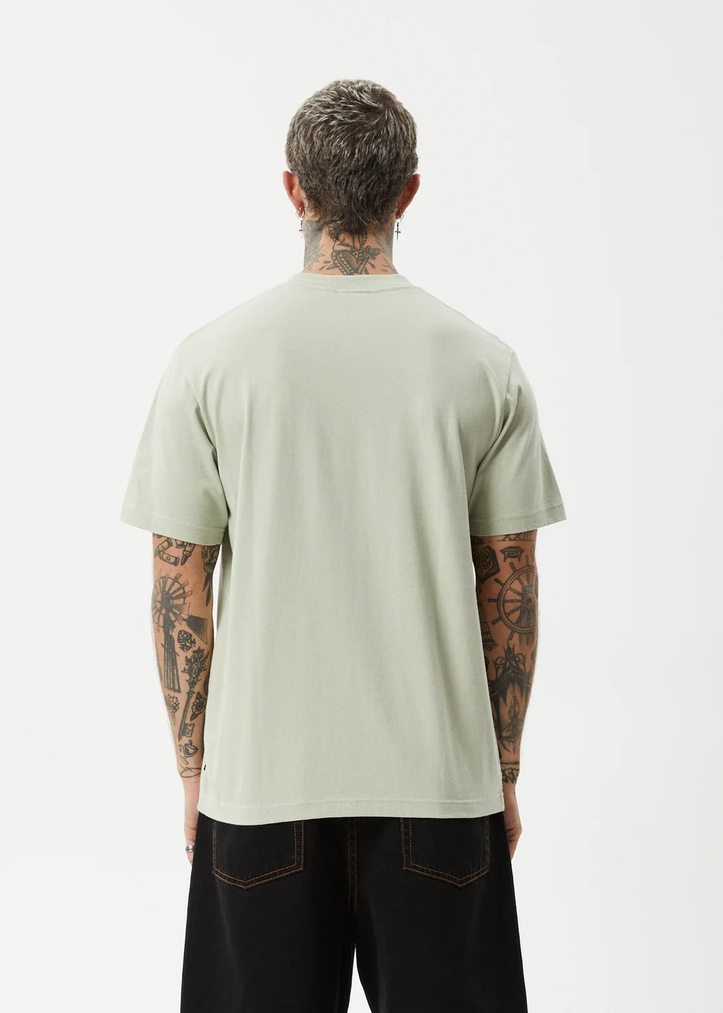 Afends Flame Recycled Retro Fit Tee Eucalyptus
