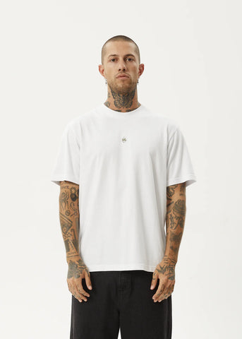 Flame - Recycled Retro Fit Tee - White