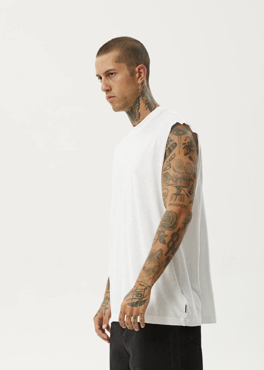 Afends Vacation Sleeveless Tee - White