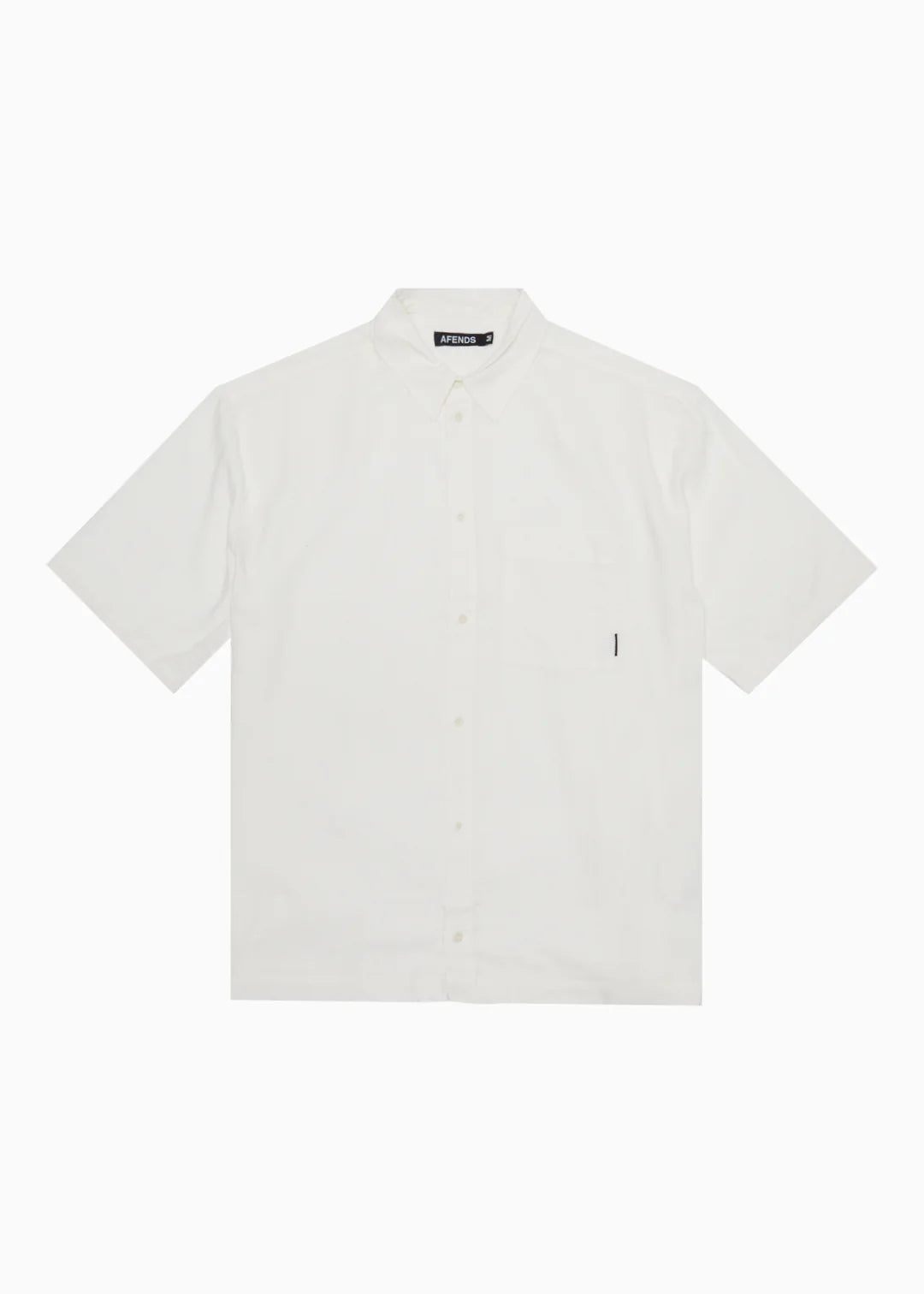 Afends Everyday Hemp Short Sleeve Shirt Off White