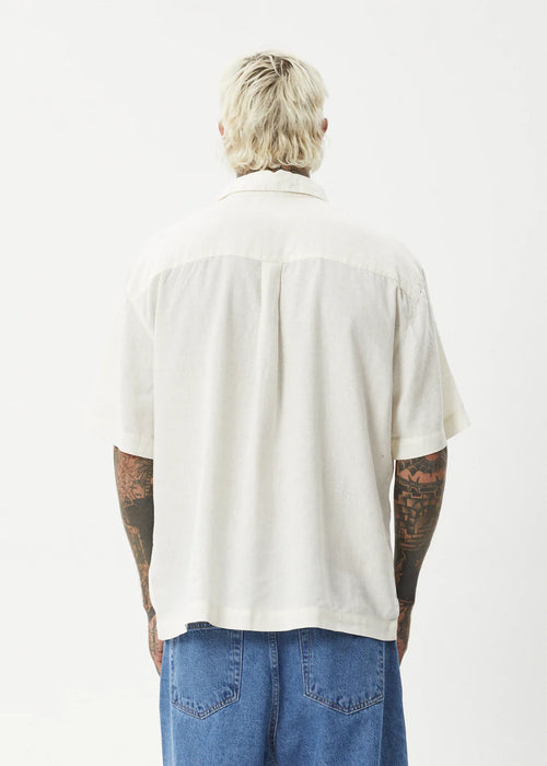 Afends Everyday Hemp Short Sleeve Shirt Off White