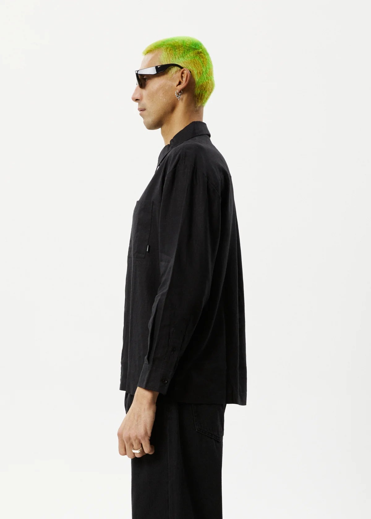 Afends Everyday Long Sleeve Shirt  Black
