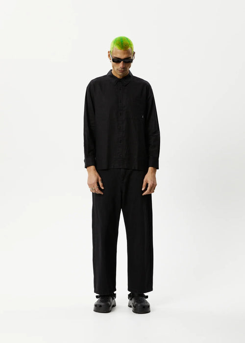 Afends Everyday Long Sleeve Shirt  Black