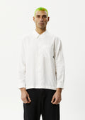 Afends Everyday Hemp Cuban Long Sleeve Shirt White