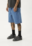 Afends Lil C Denim Baggy Short 22" - Worn Blue