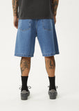 Afends Lil C Denim Baggy Short 22" - Worn Blue