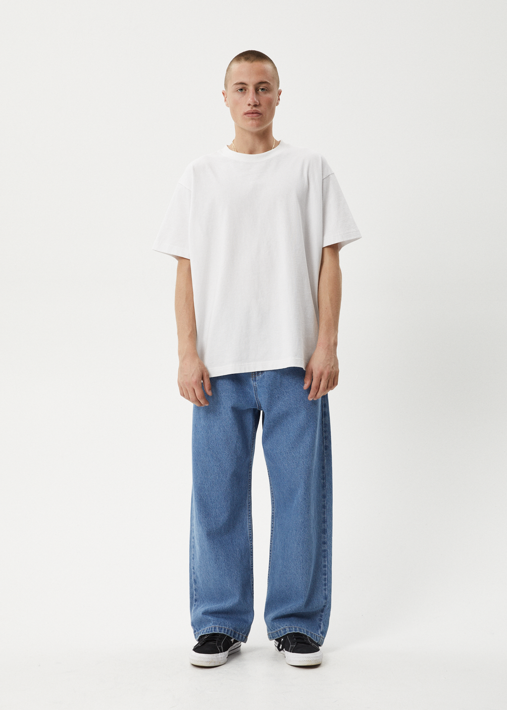 Afends Pablo Denim Baggy Jean Worn Blue
