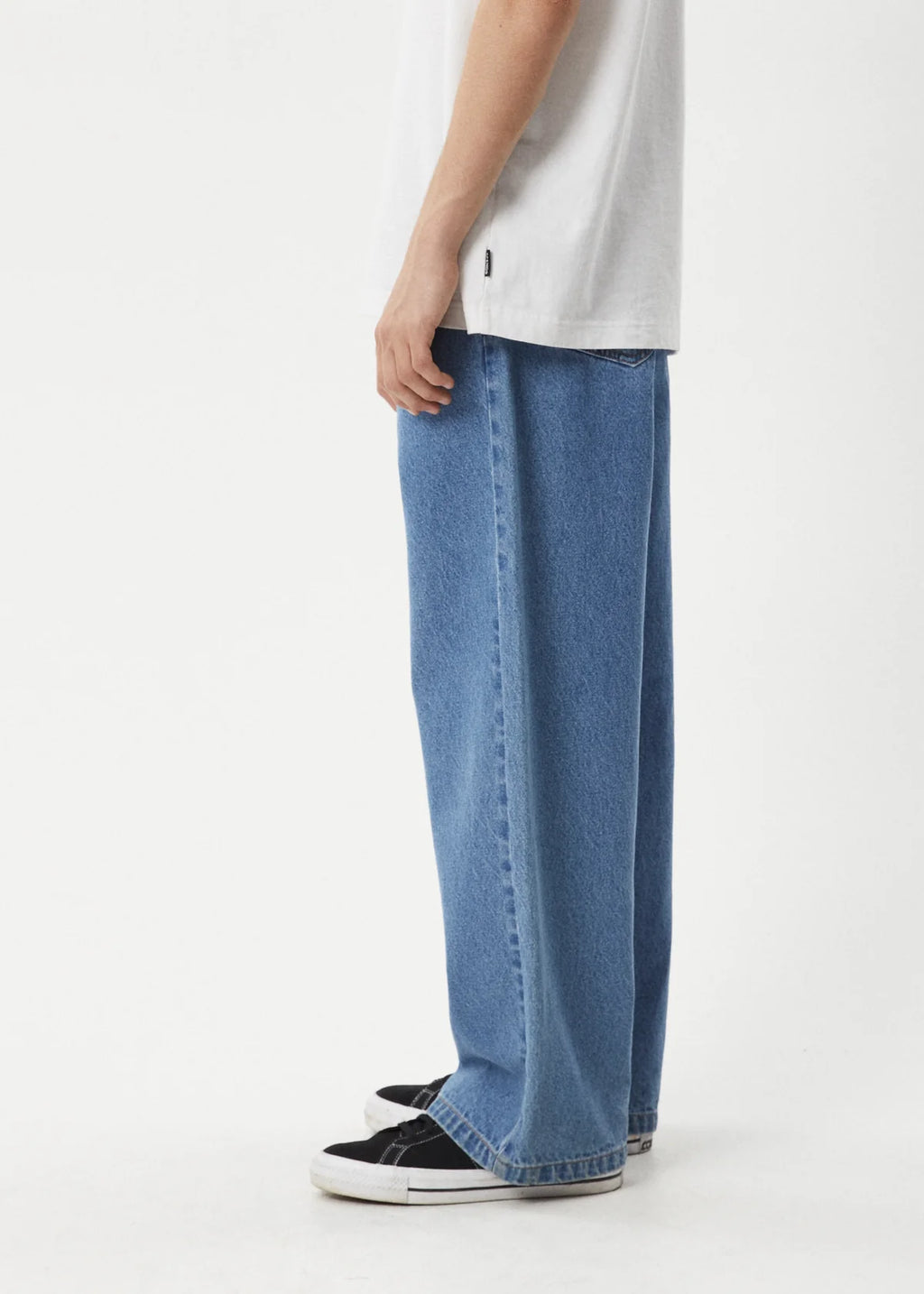 Afends Pablo Denim Baggy Jean Worn Blue