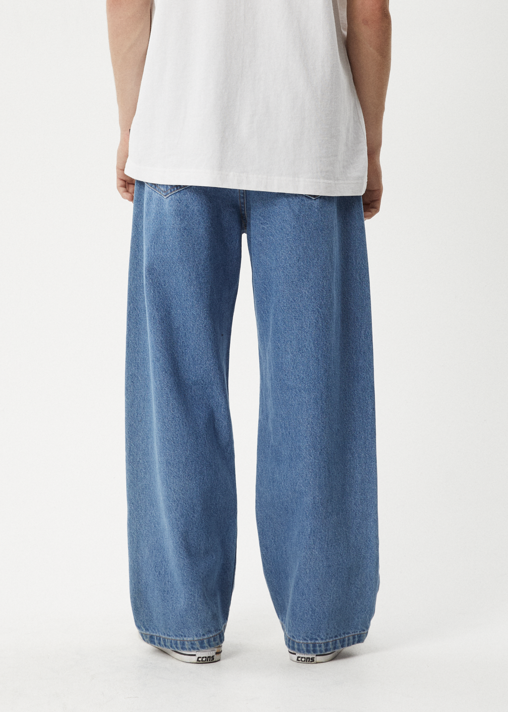 Afends Pablo Denim Baggy Jean Worn Blue