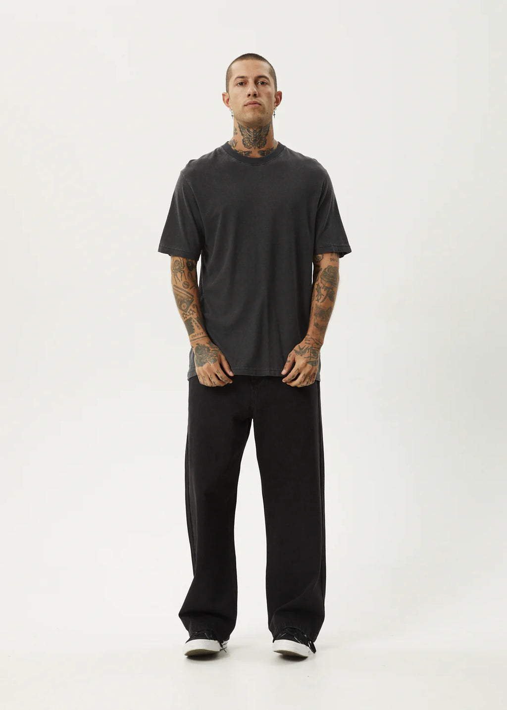 Afends Classic Hemp Retro Fit Tee Stone Black