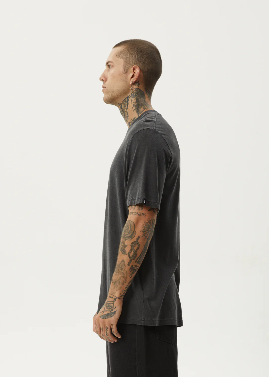 Afends Classic Hemp Retro Fit Tee Stone Black