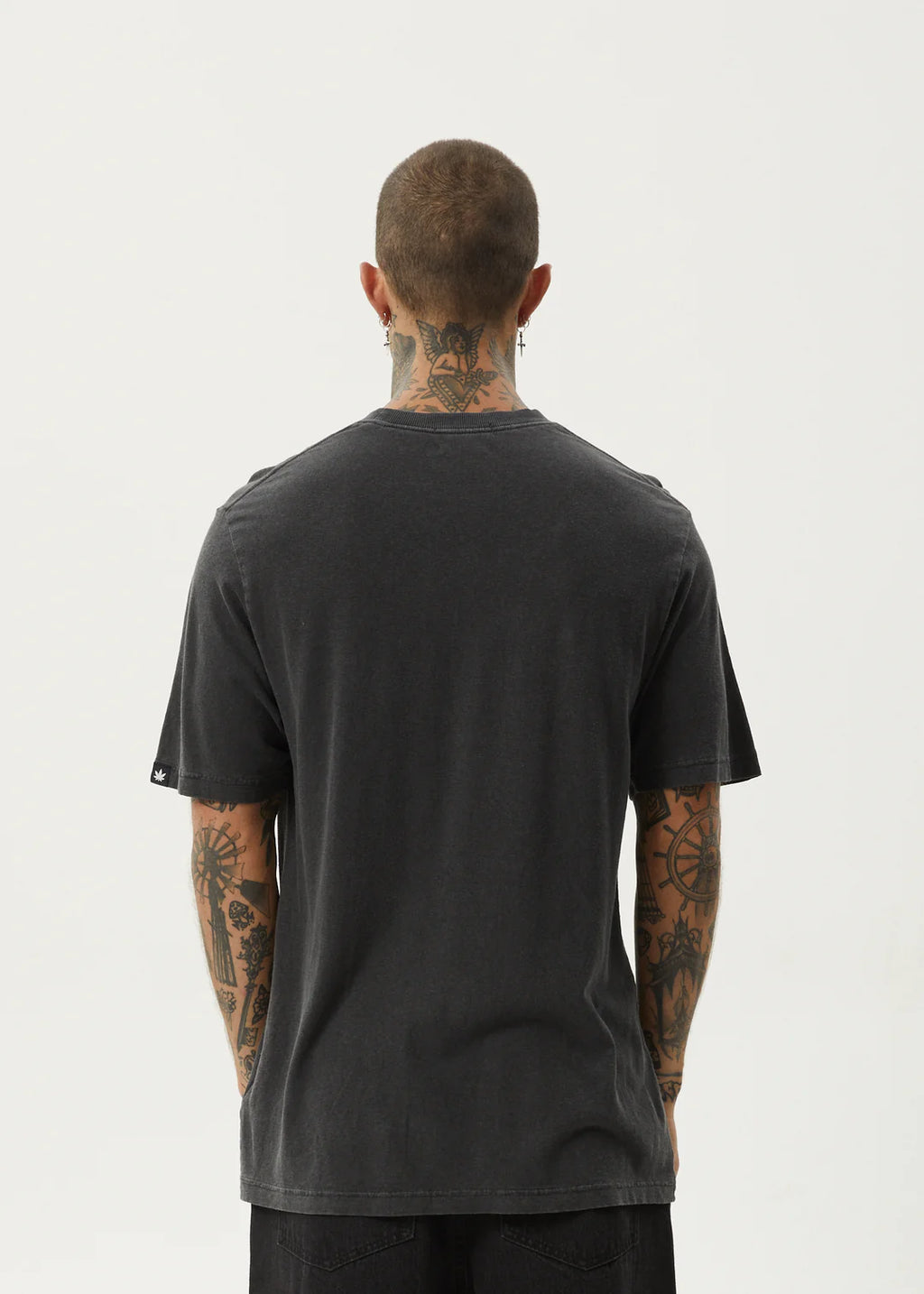 Afends Classic Hemp Retro Fit Tee Stone Black