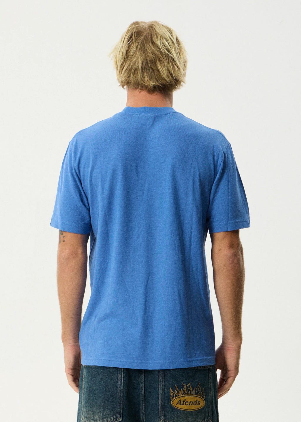 Afends Classic Hemp Retro Fit Tee - Washed Marina