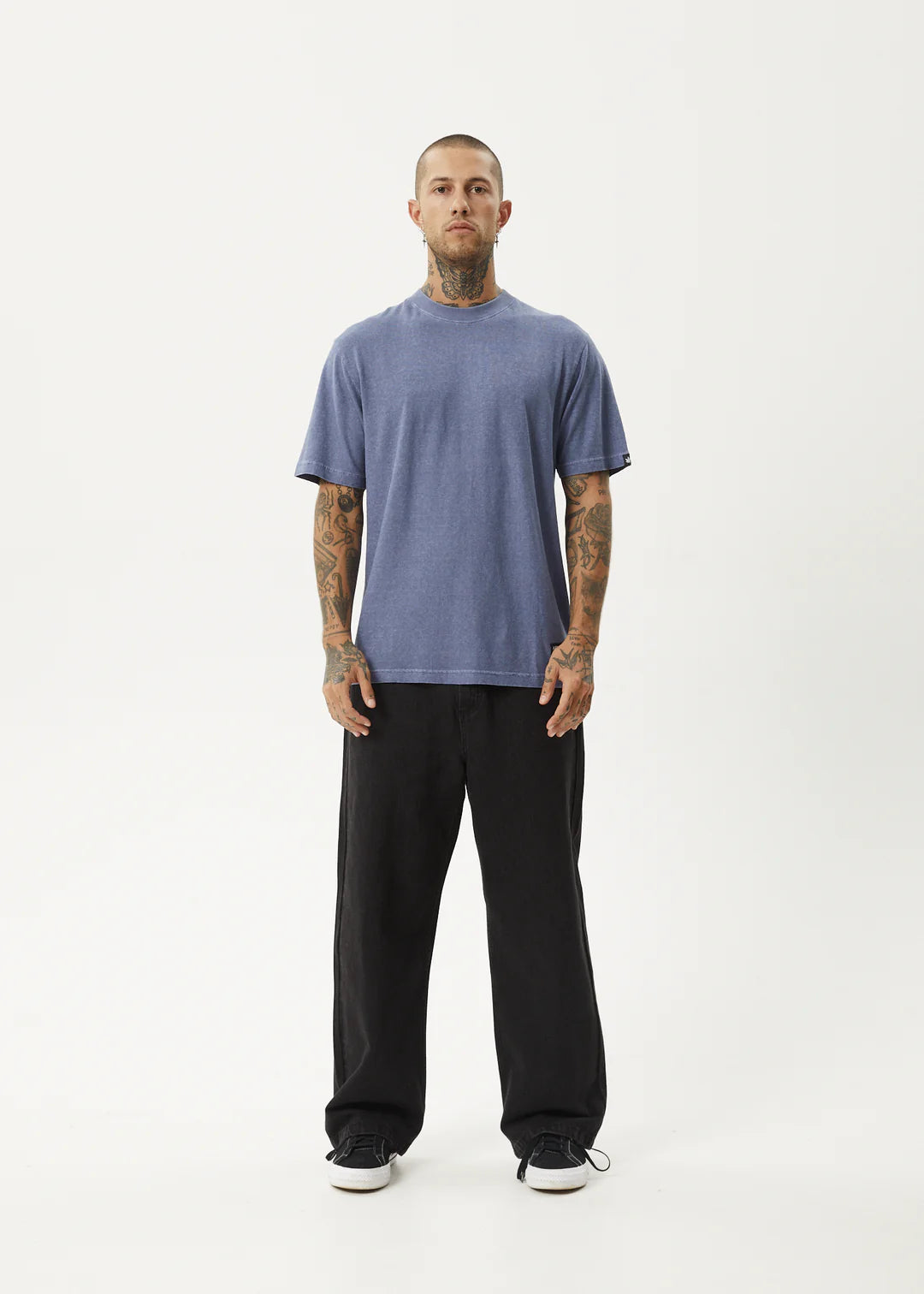 Afends Classic Hemp Retro Fit Tee Washed Marlin