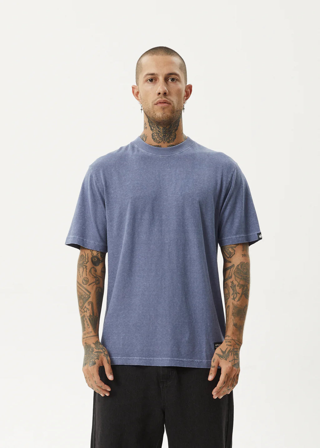 Afends Classic Hemp Retro Fit Tee Washed Marlin