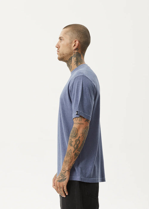 Afends Classic Hemp Retro Fit Tee Washed Marlin