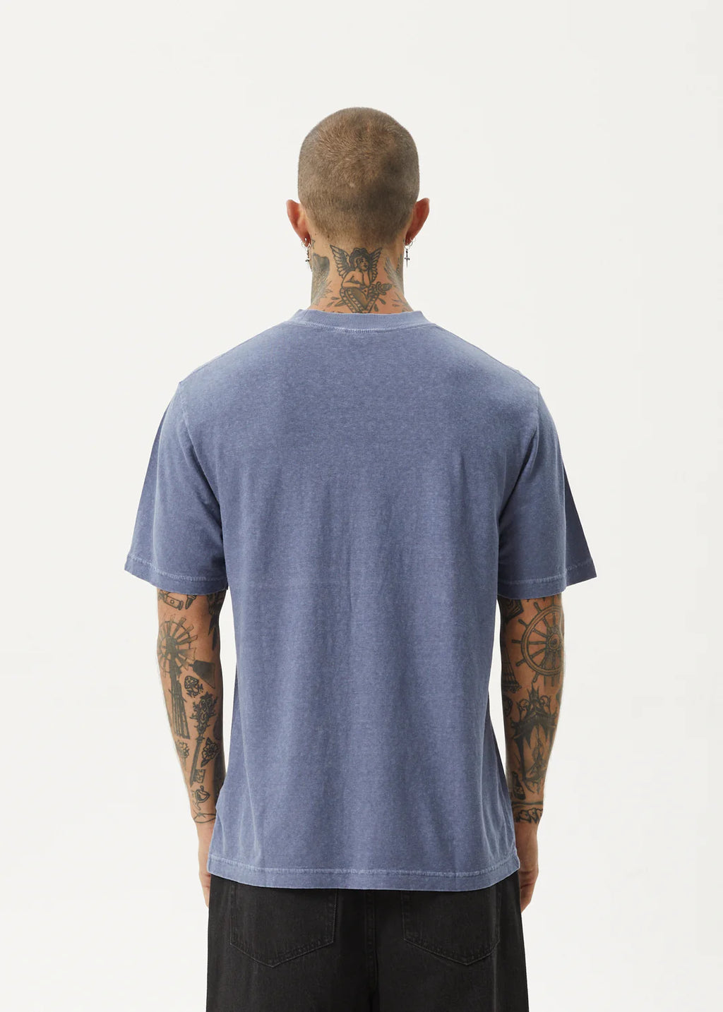 Afends Classic Hemp Retro Fit Tee Washed Marlin