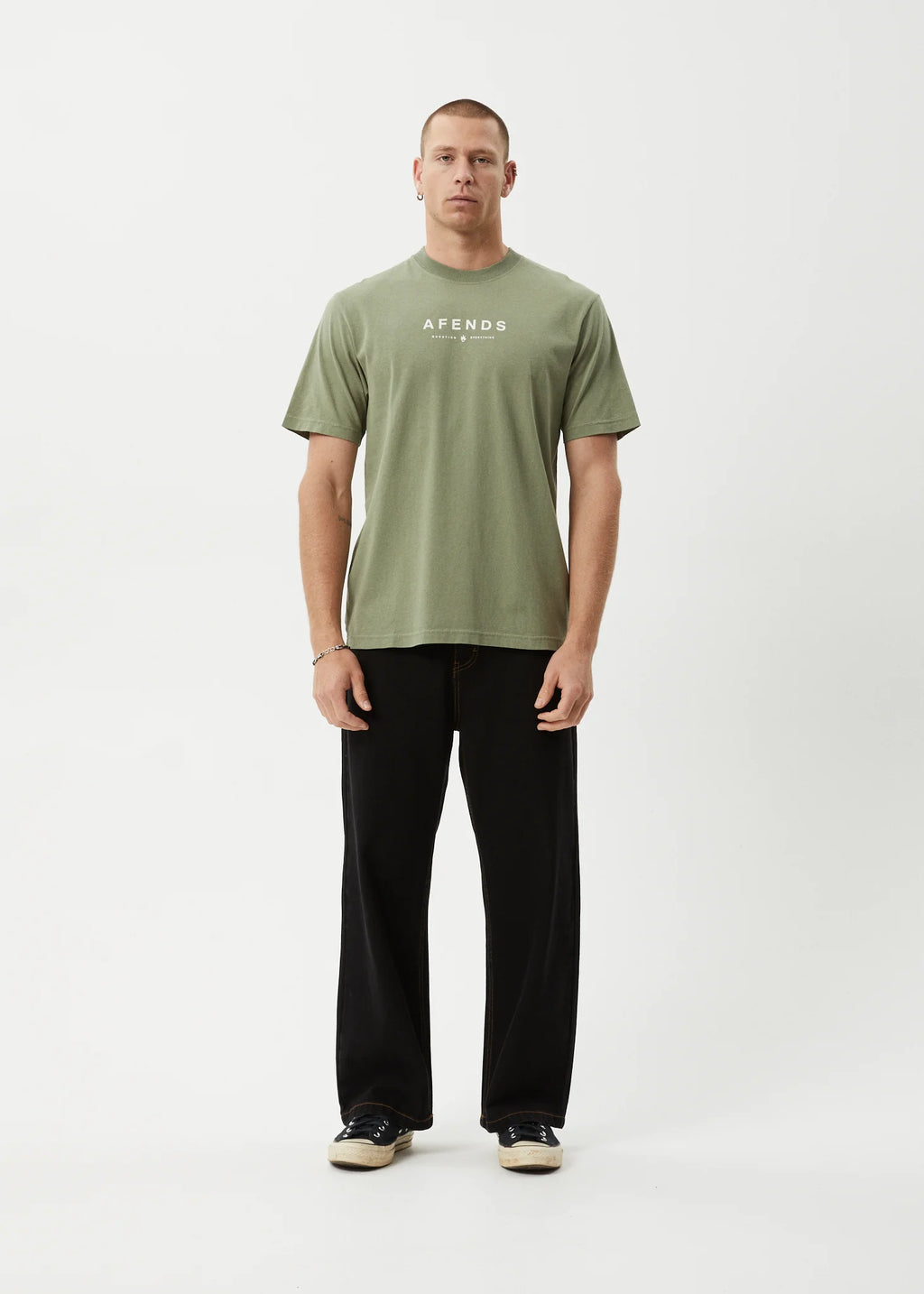 Afends Thrown Out Retro Fit Tee Retro Fit Tee Oil