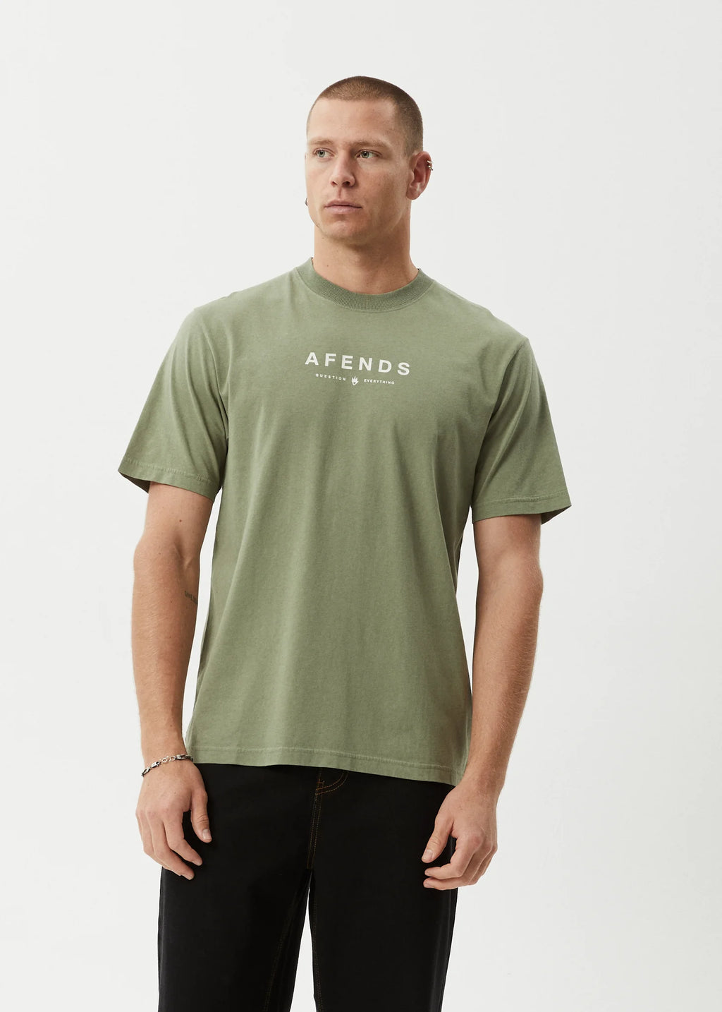 Afends Thrown Out Retro Fit Tee Retro Fit Tee Oil
