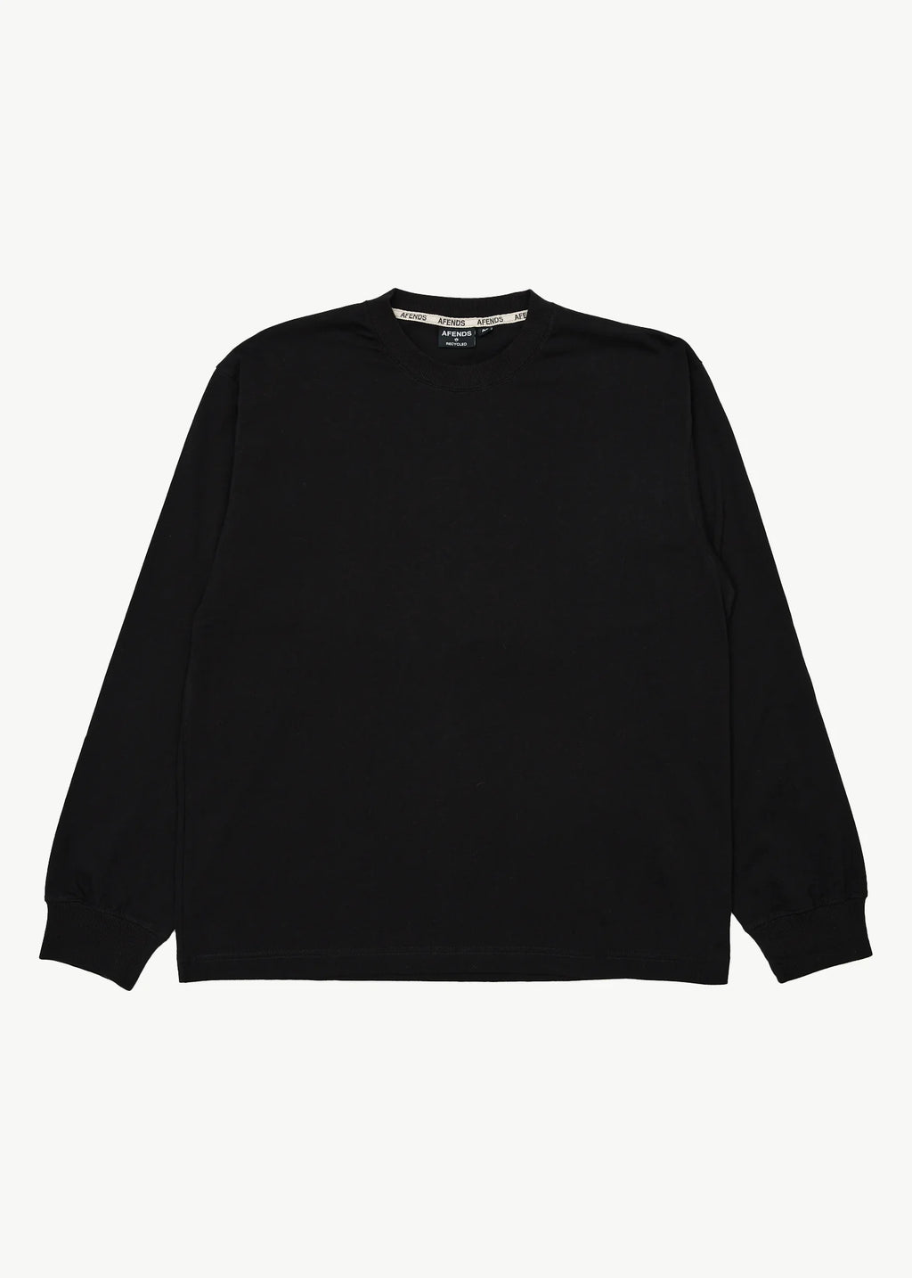 Afends Genesis Recycled Boxy Long Sleeve Tee Black