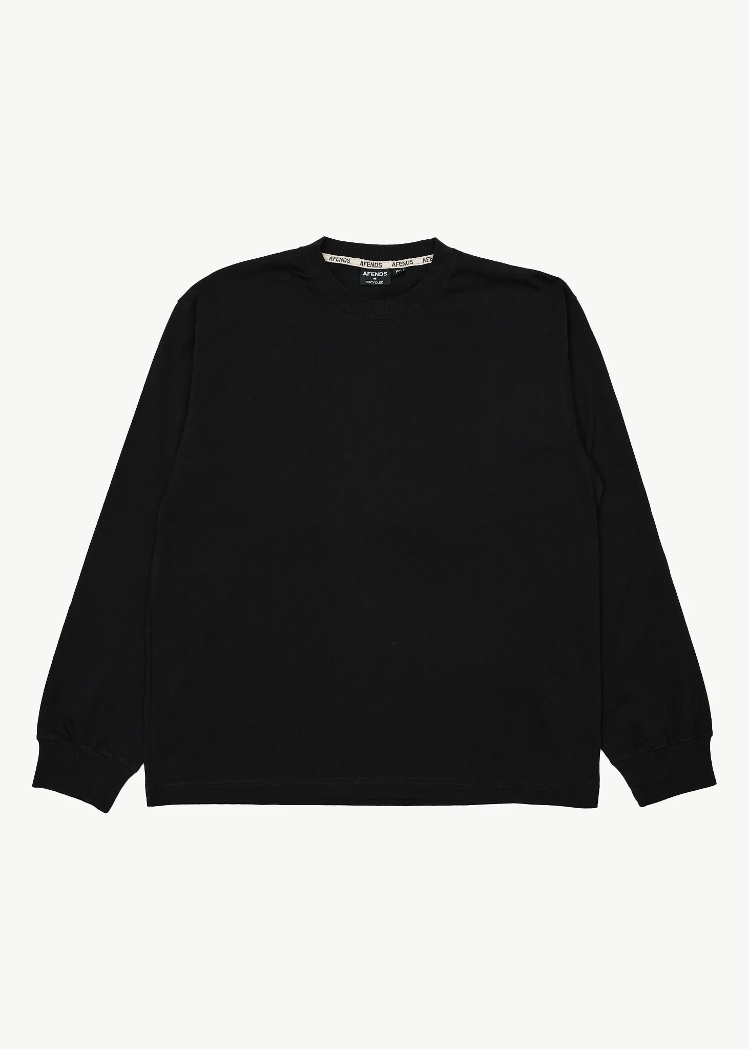 Afends Genesis Recycled Boxy Long Sleeve Tee Black