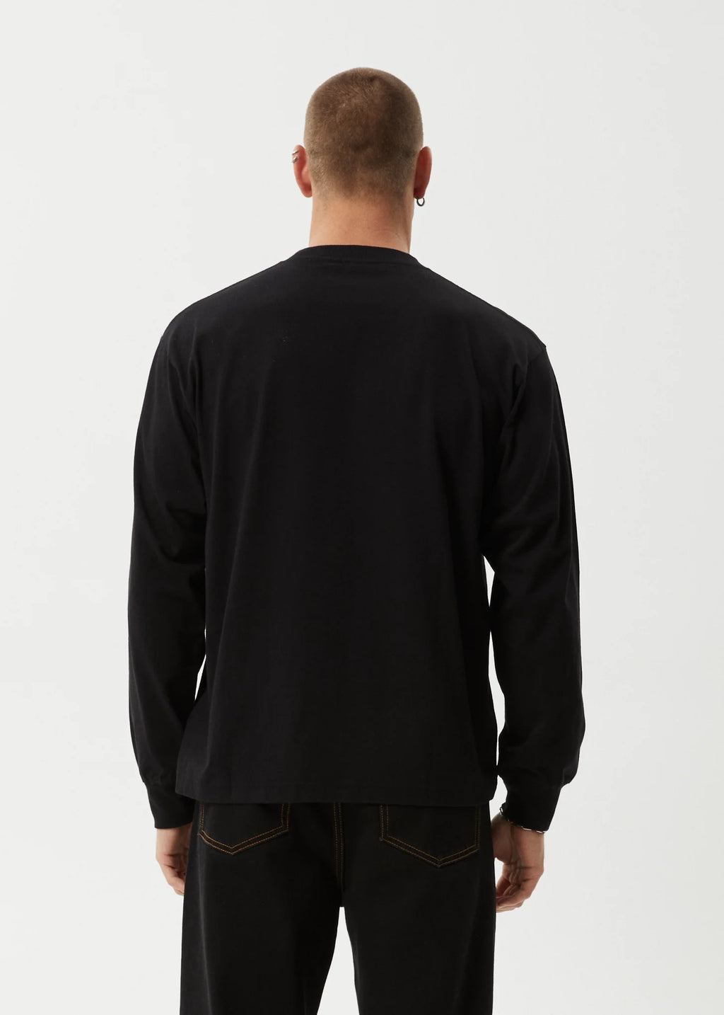 Afends Genesis Recycled Boxy Long Sleeve Tee Black