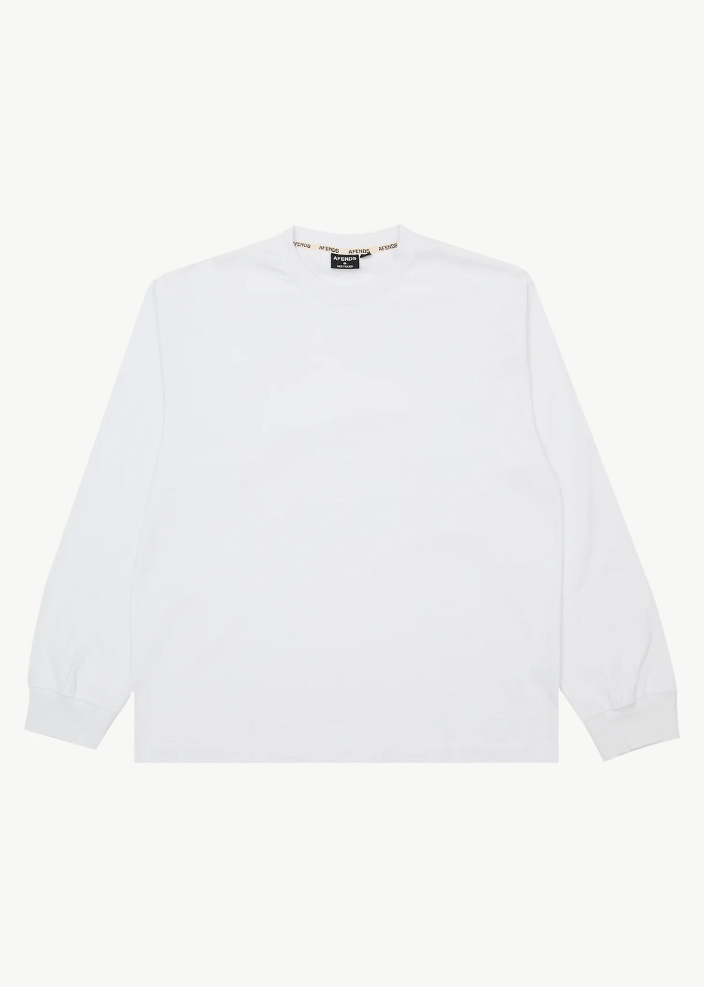 Afends Genesis Recycled Boxy Long Sleeve Tee White